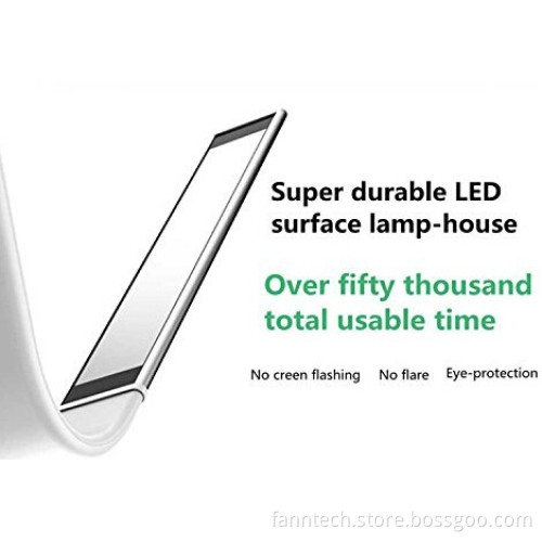 under table led light touch control dimmable USB rechargeable eye protection foldable 3 lighting modes and 6-level dimmer